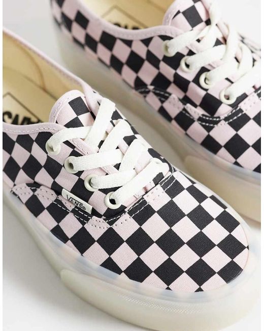 Vans White Authentic Stackform Checkerboard Trainers