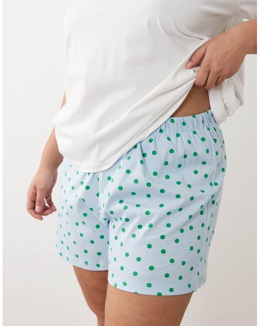 ASOS White Asos Design Curve Oversized Tee And Short Pyjama Set With Tomato Graphic