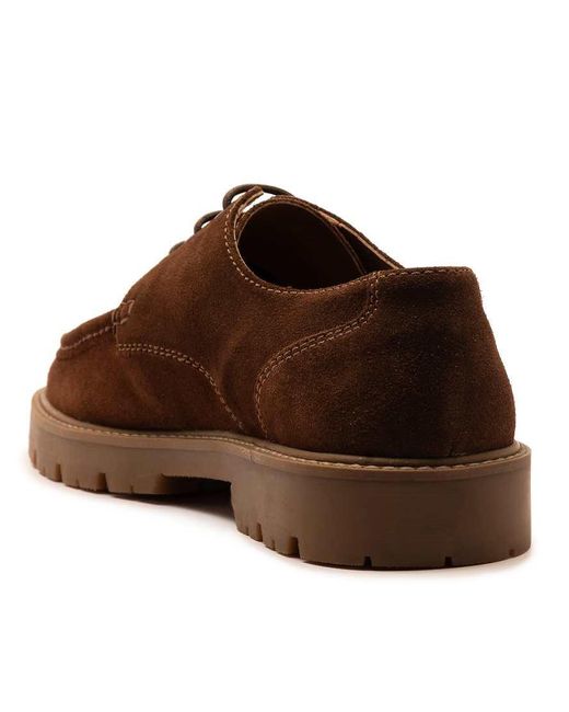 OFF THE HOOK Brown 'Harvey' Suede Leather Casual Lace-Up Boat Shoes for men
