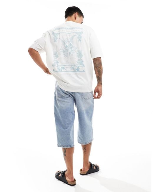 T-shirt oversize avec imprimé renaissance au dos - beige ASOS pour homme en coloris Blue