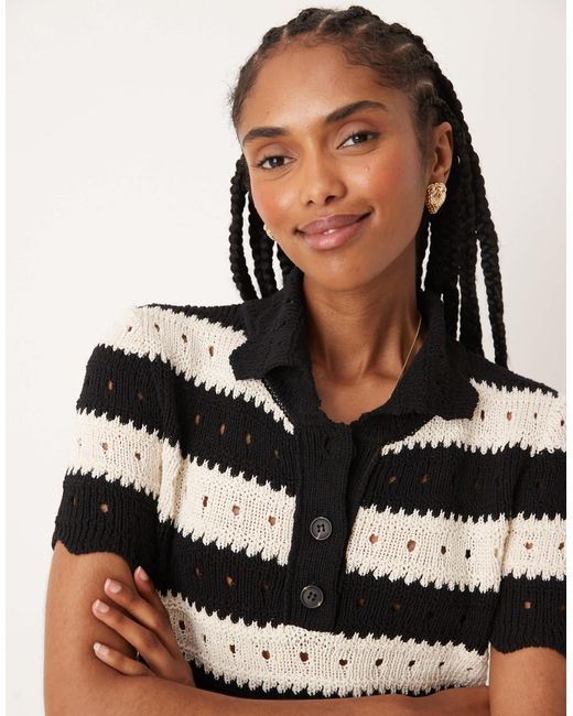 ASOS White Knitted Polo
