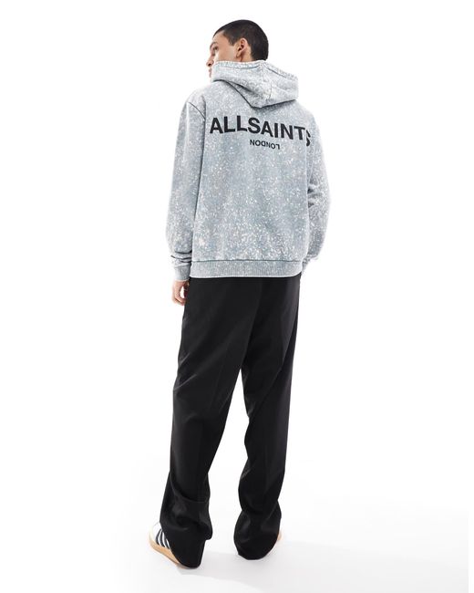 AllSaints – underground oth – kapuzenpullover in Gray für Herren