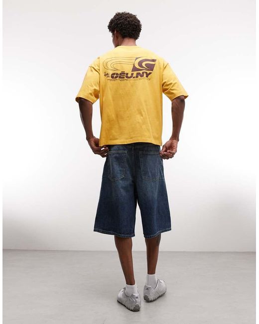 ASOS Orange Boxy Oversized T-shirt With Street Graphic for men