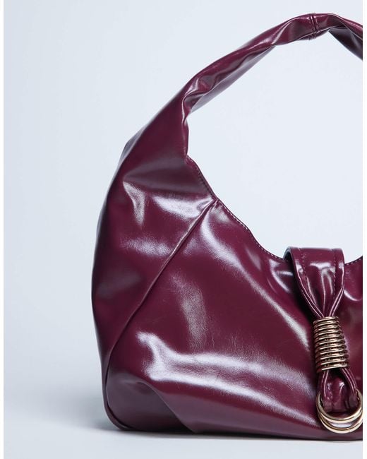 TOPSHOP Purple Tilly Metal Hardware Slouchy Tote Bag