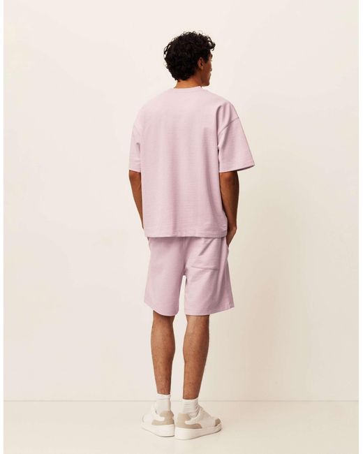 Pull&Bear – bermuda-jogginghose in Pink für Herren