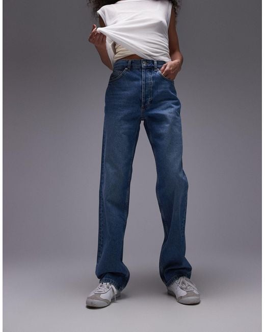 TOPSHOP Blue – kort – jeans