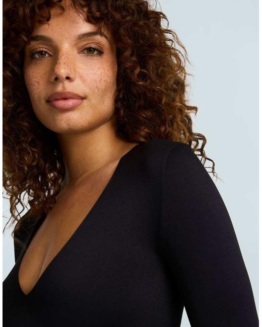 Commando Black Prima Ballet Deep V Bodysuit