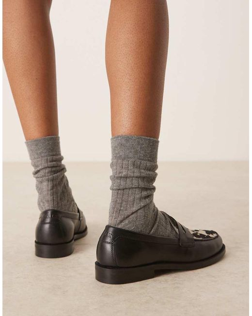 Walk London Natural Rhea Saddle Loafer