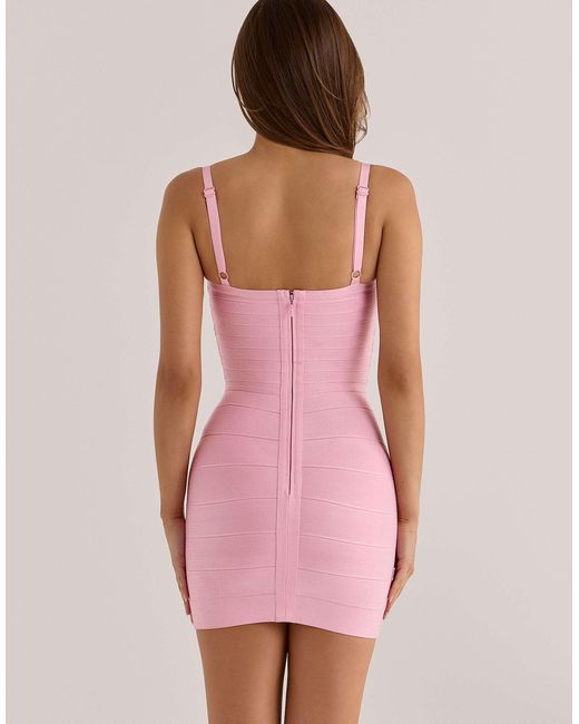 House Of Cb Pink – the cinch – bandagen-minikleid