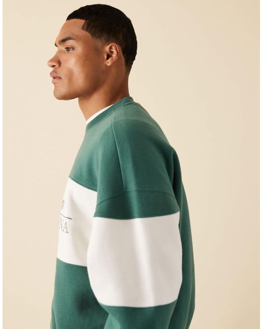 Hollister – baggy – sweatshirt in Green für Herren