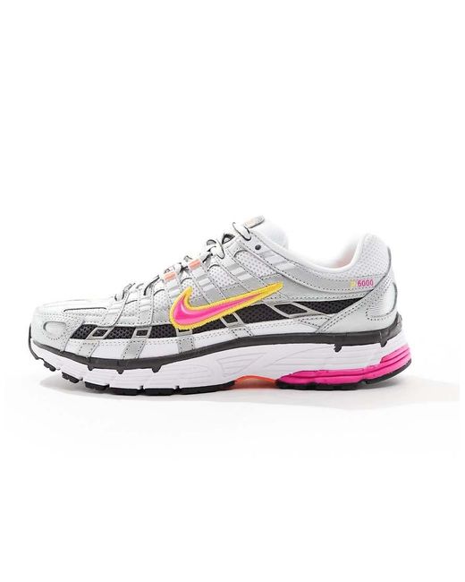 Nike White P-6000 Sneakers