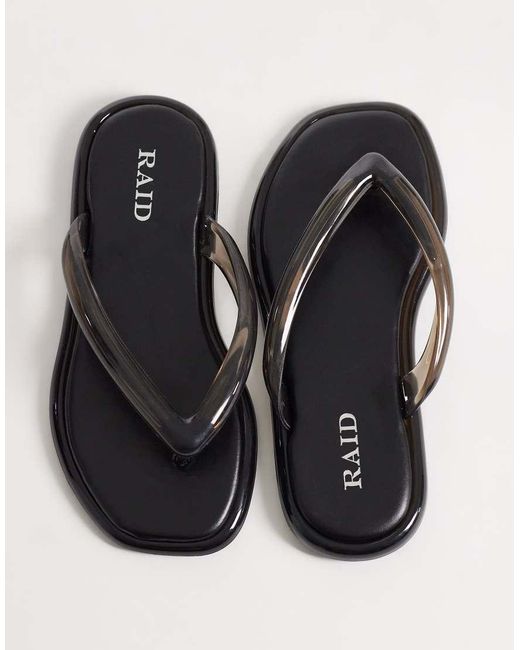 Raid White Aziel Jelly Flip Flops
