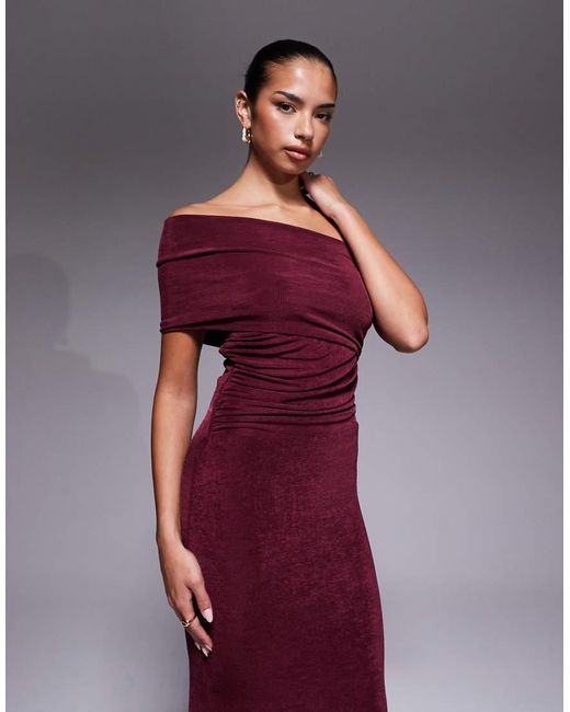 Aria Cove Purple Double Laye Slinky Multiway Bodycon Maxi Dress