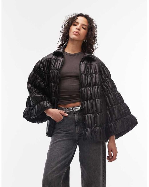 AllSaints Black Nyelee Puffer Jacket