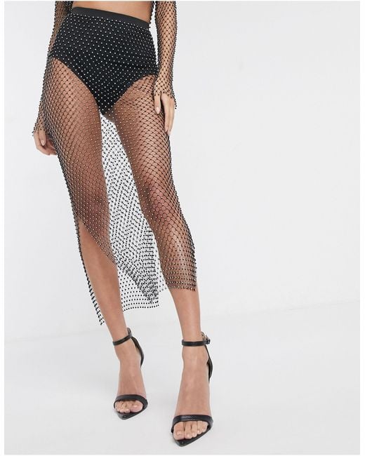 Diamante mesh cheap skirt