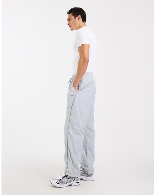 Hollister Gray Baggy Track Bottoms for men