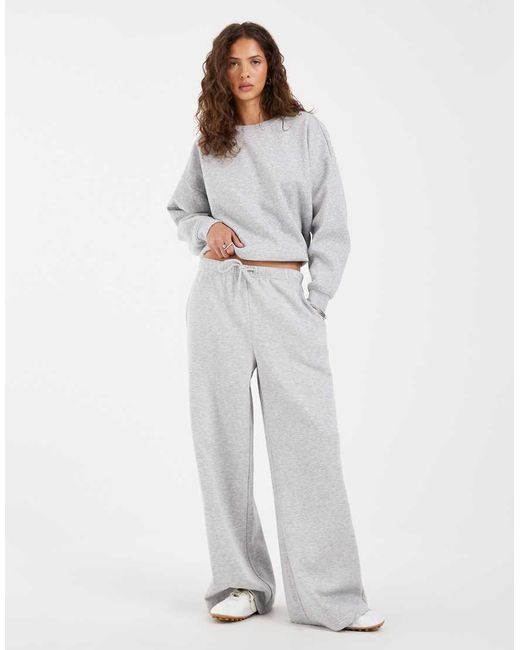 Pieces White Wide Leg jogger Co-ord