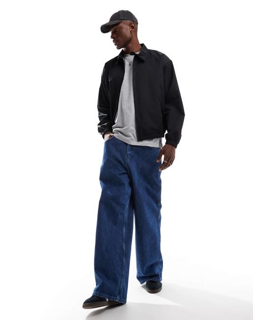 ASOS Blue Lightweight Harrington Jacket for men