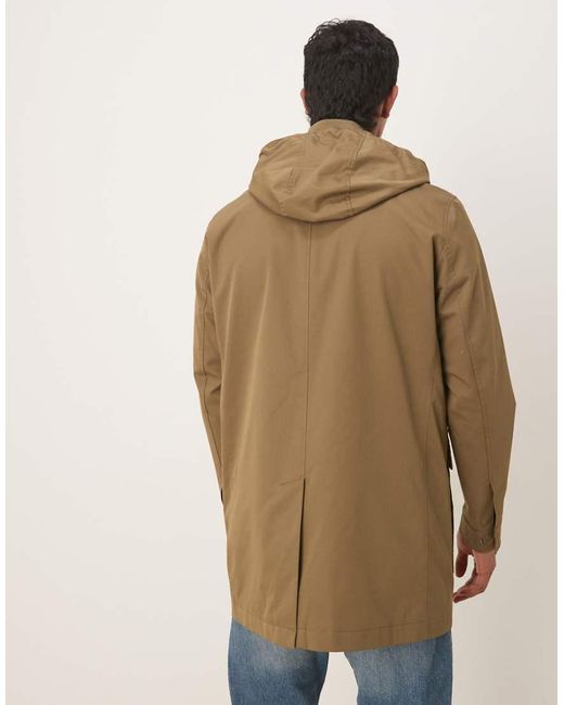 Giacca Parka Con Cappuccio di Mango in Natural da Uomo