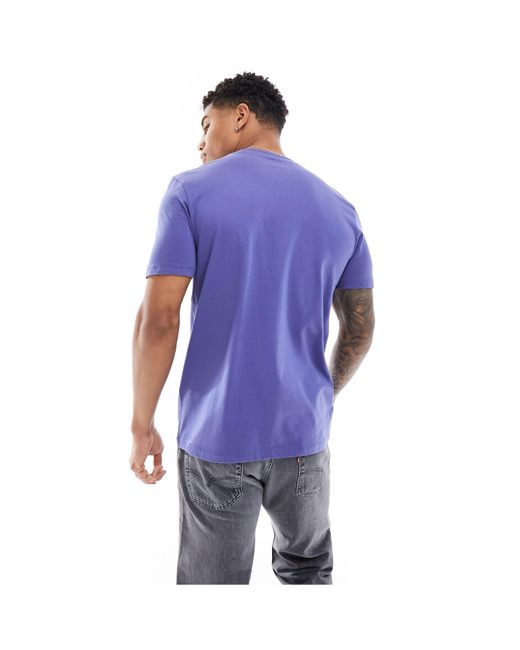 ASOS – blaues t-shirt mit rundhalsausschnitt in Blue für Herren