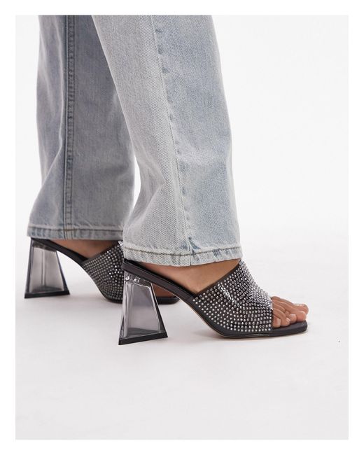 wide fit block mules