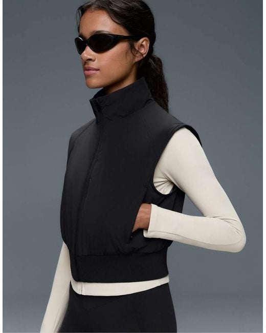 Oysho Gray Fellex Volcanic Padded Technical Gilet