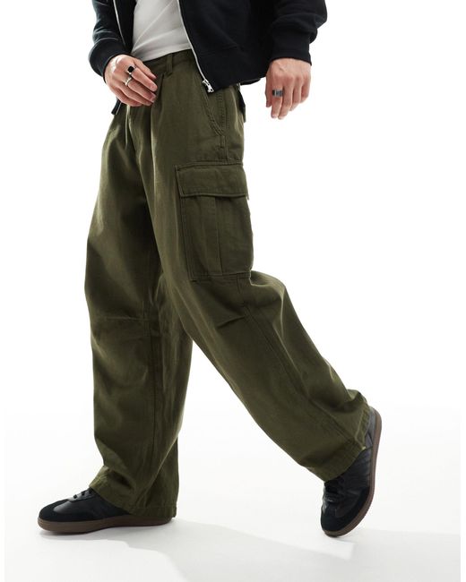 Alpha Industries Green Aircraft Loose Fit Cargo Pants for men