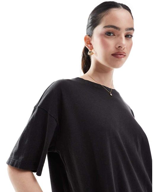 Pieces Black Oversized T-shirt