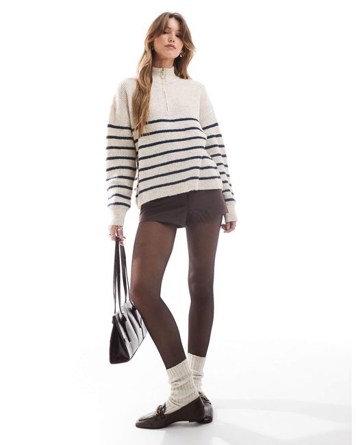 ONLY Natural 1/4 Zip Jumper
