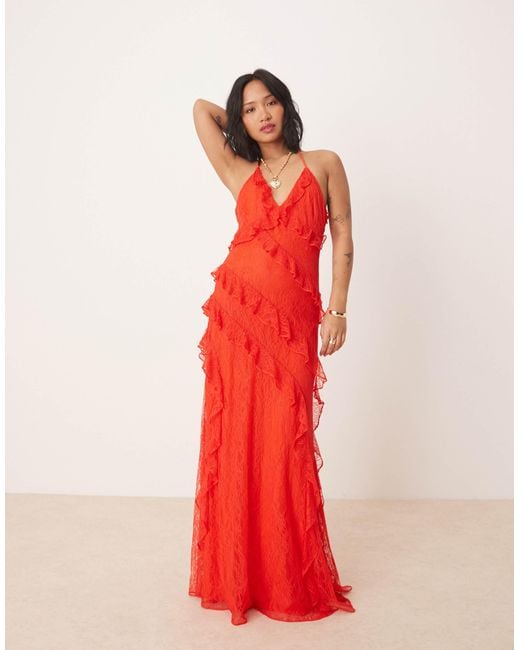 Forever New Red – maxikleid aus spitze