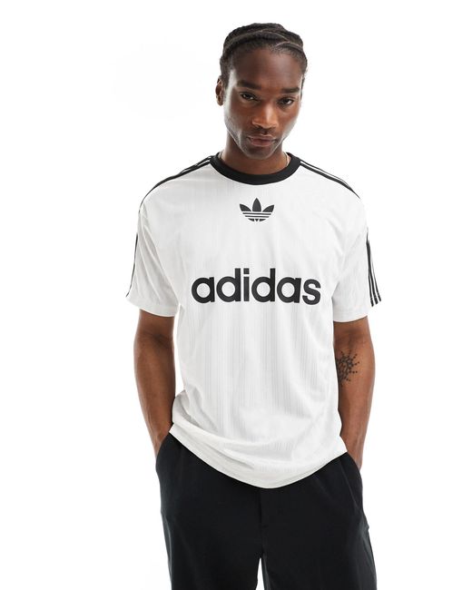 Adidas Originals White Adicolor Football T-shirt for men