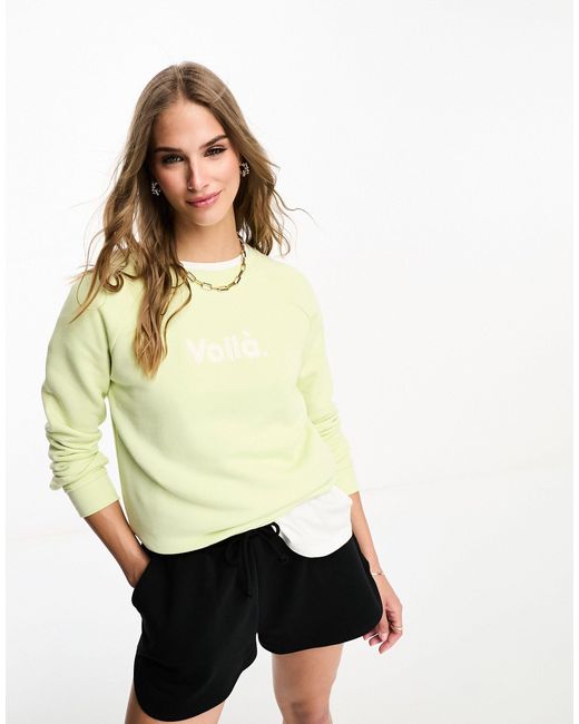 Whistles Voila Logo Jersey Sweatshirt in Green | Lyst Australia