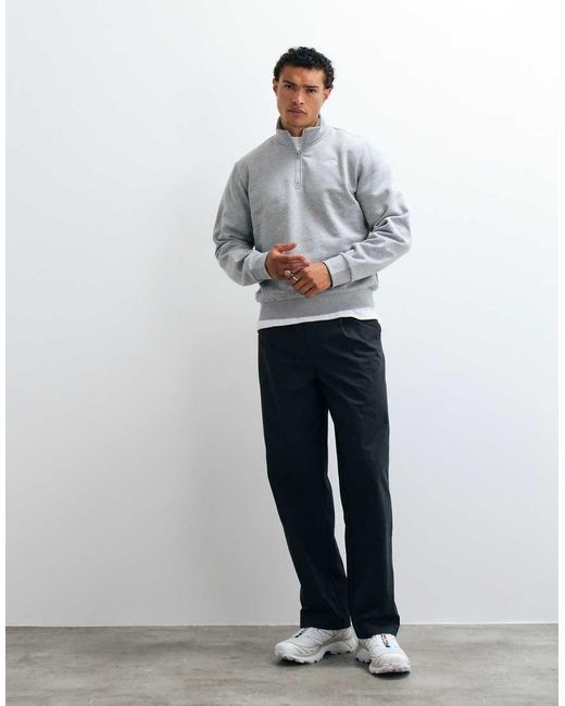 The North Face Gray Simple Dome 1/4 Zip Top for men