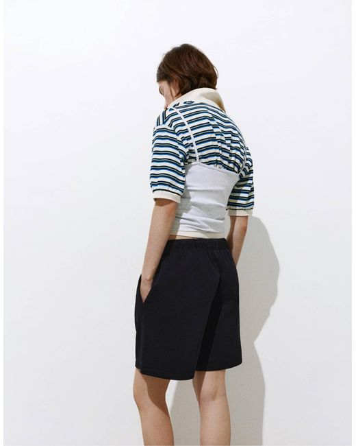 Pull&Bear White – bermudashorts