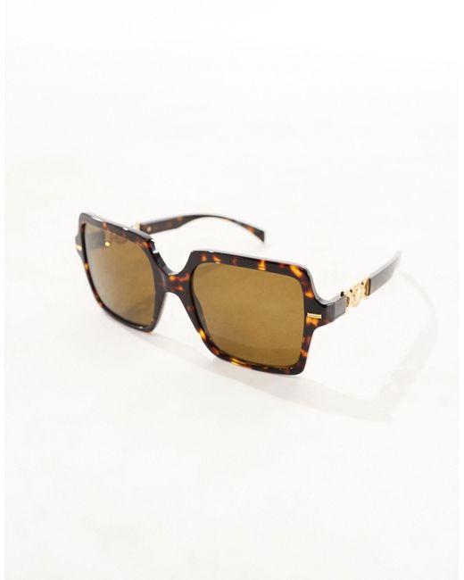 Versace Brown Mango – eckige oversize-sonnenbrille