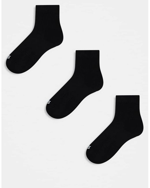 Pack De 3 Pares De Calcetines Negros Deportivos Antibacterianos De 4505 de color Black
