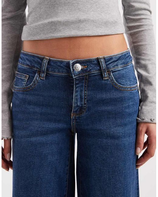 Mango Blue Teen Wide Leg Jeans