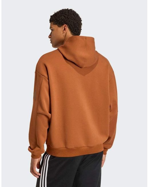 Adidas Originals Brown Soft Lux Hoodie for men