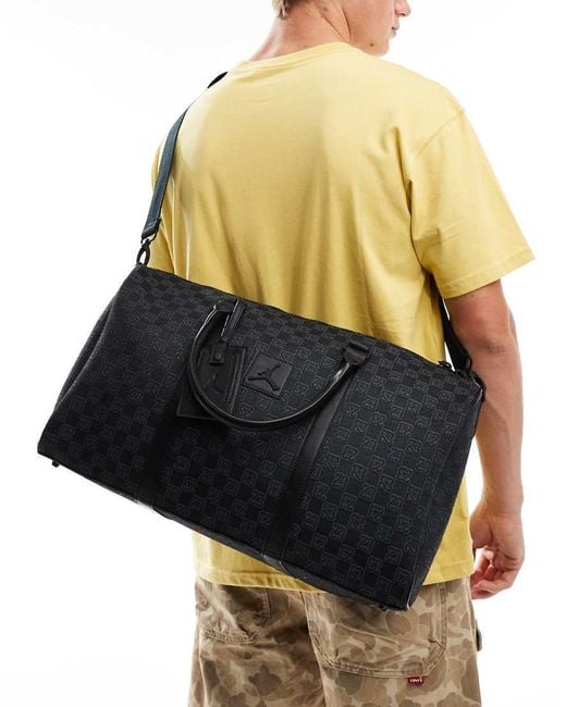 Nike Black Monogram Duffle Bag for men