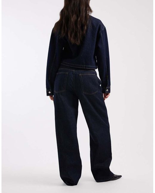 Collusion Blue X001 Antifit Mid Rise Jeans