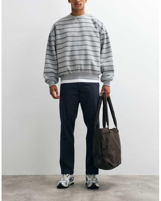 Jack & Jones Gray Straight Fit Chino for men