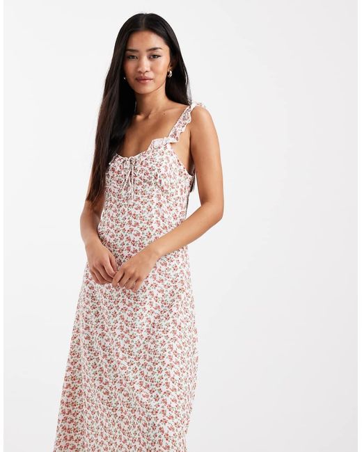 Cotton On Pink Layla Frill Midi Dress