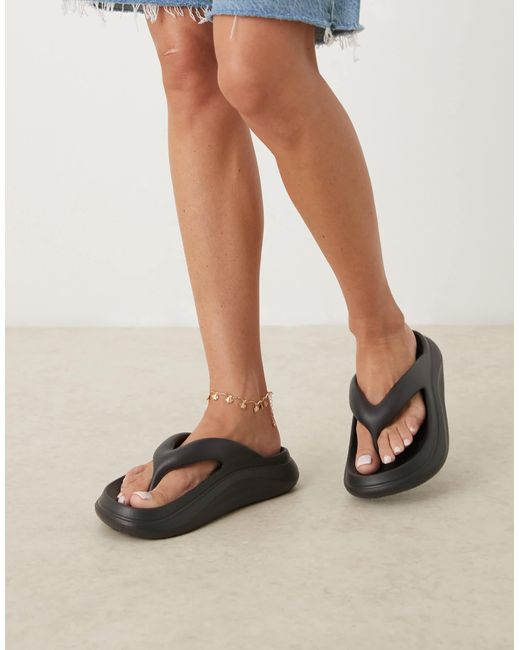 ASOS Natural Fudge Chunky Flip Flop Sliders