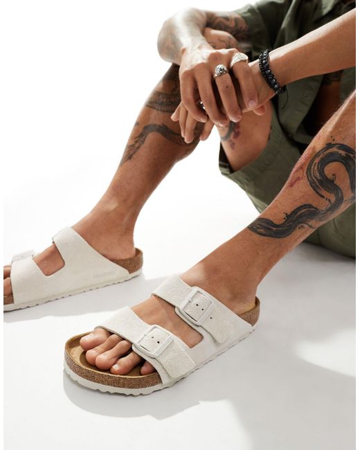 Arizona - sandali di Birkenstock in White da Uomo