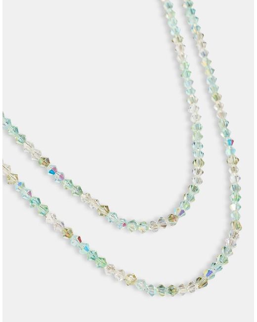 CERNUCCI Brown Double Layer Glass Bead Necklace