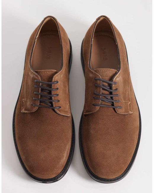 Mango Brown Real Suede Lace Up Brogues for men