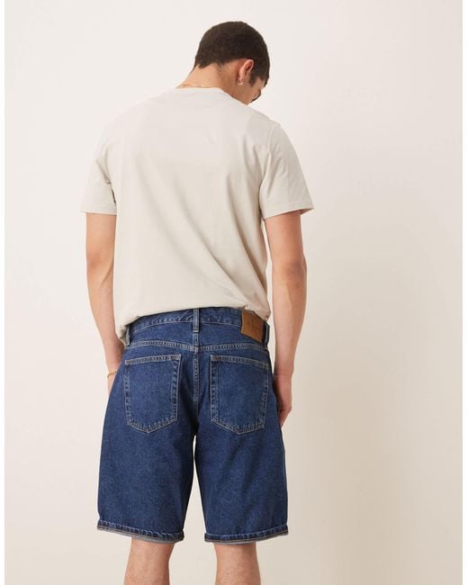 Calvin Klein Blue Regular Denim Shorts for men