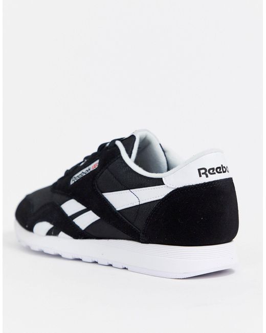 reebok black nylon