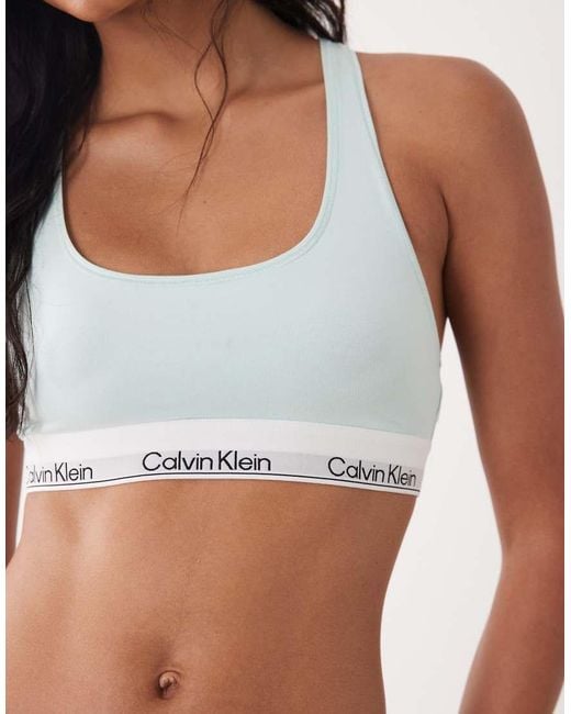 Calvin Klein Green Icon Cotton Modal Unlined Bralette