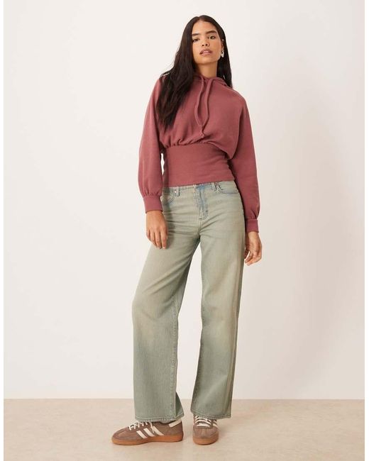 ASOS Red Supersoft Cinch Waist Hoodie